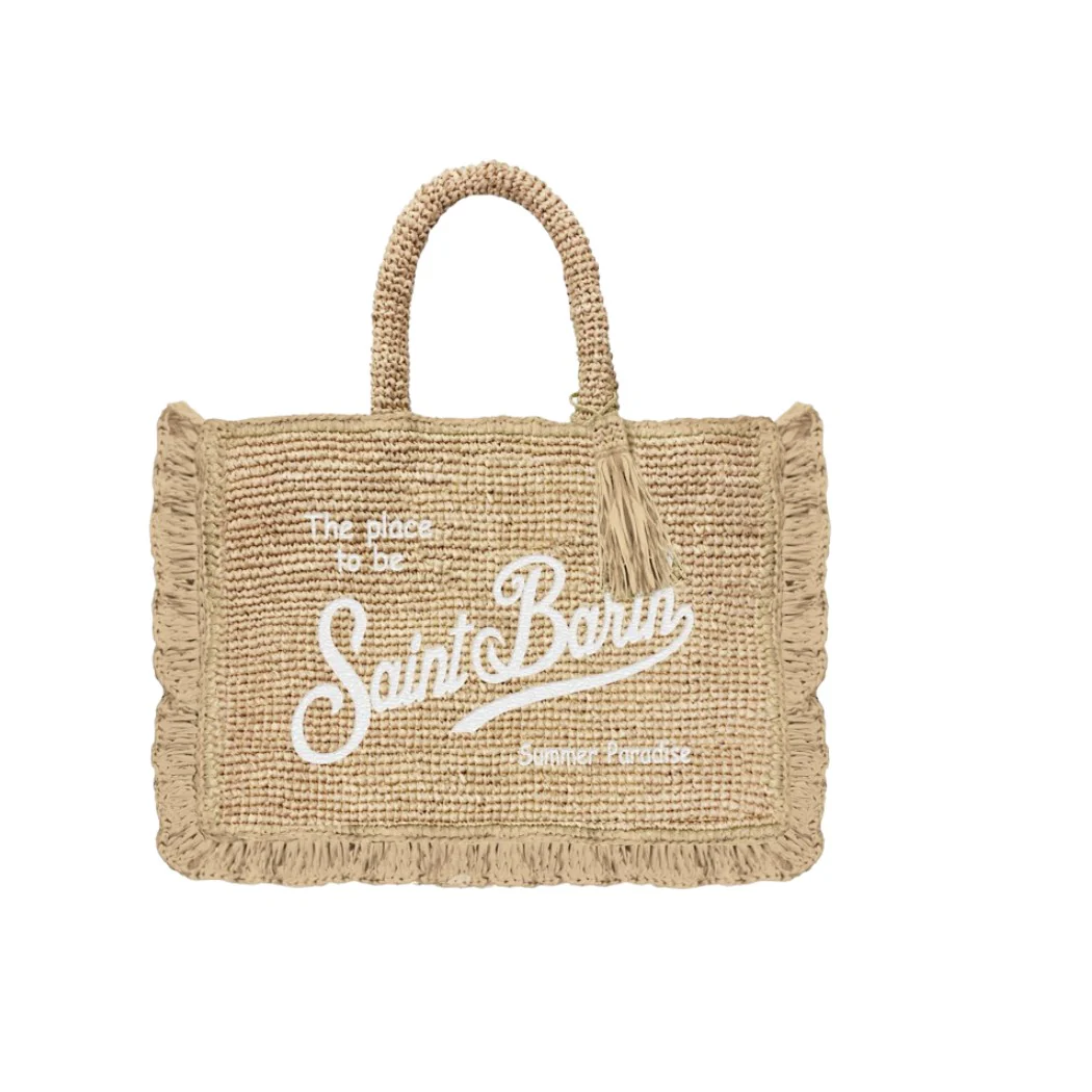 BOLSO SAINT BARTH RAFFIA VOLANT MINI MUJER