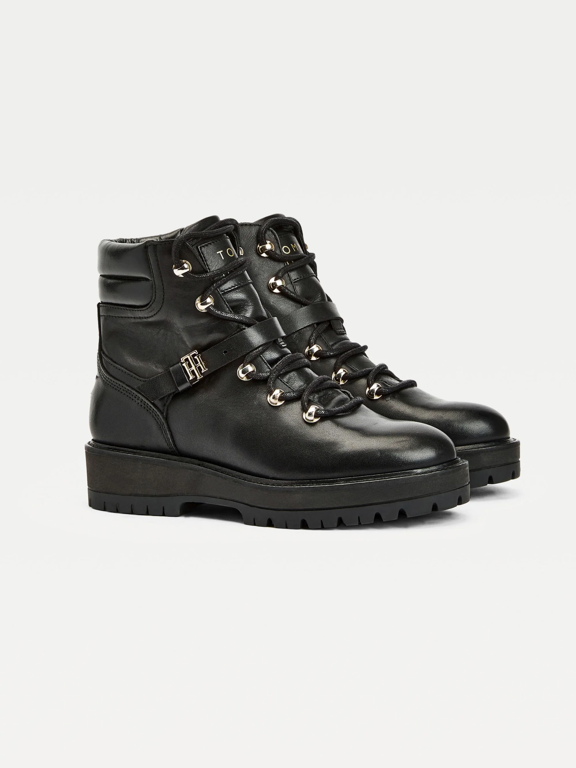 BOTA LEATHER FLAT TOMMY HILFIGER MUJER