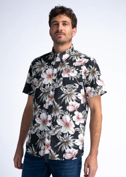 CAMISA PETROL INDUSTRIES SLEEVE AOP HOMBRE