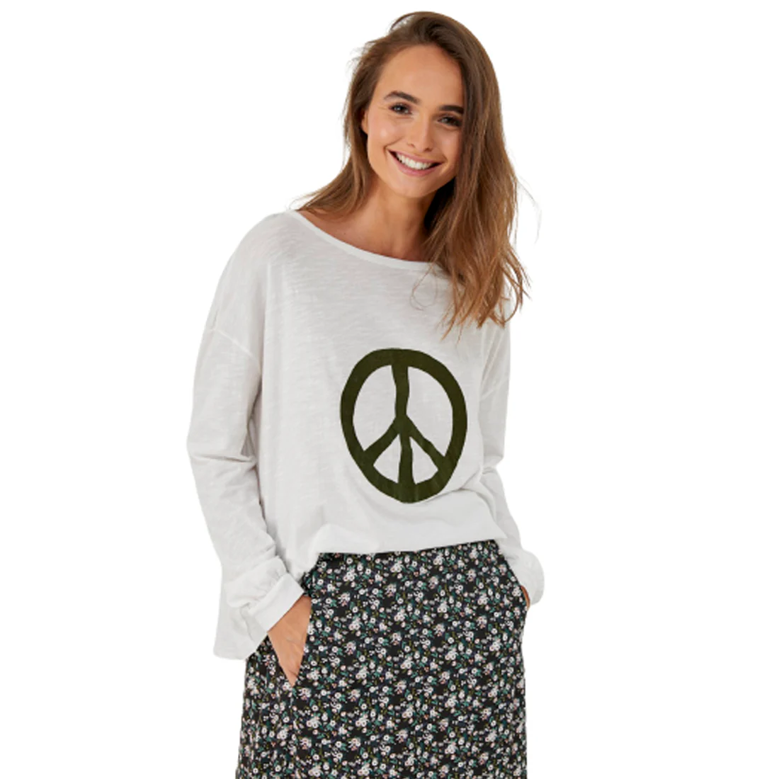 Camiseta Five Paz Ecru  Mujer - Image 2