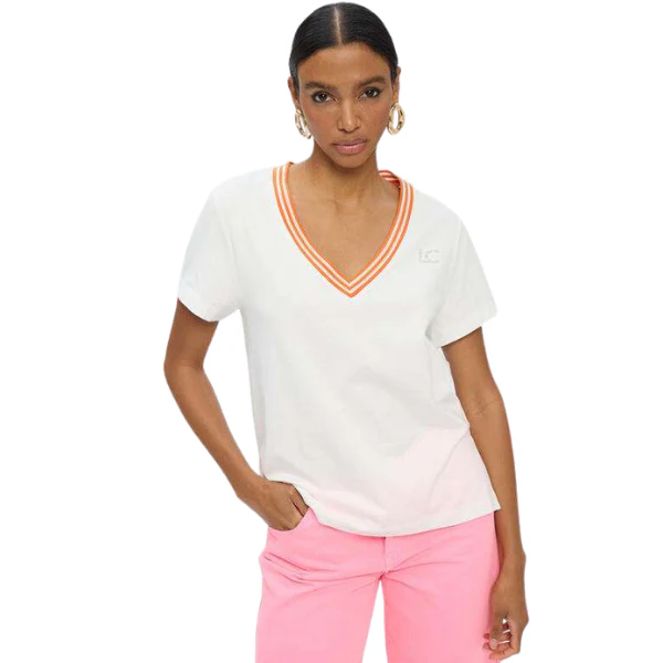 CAMISETA LOLA CASADEMUNT PICO BANDA MUJER