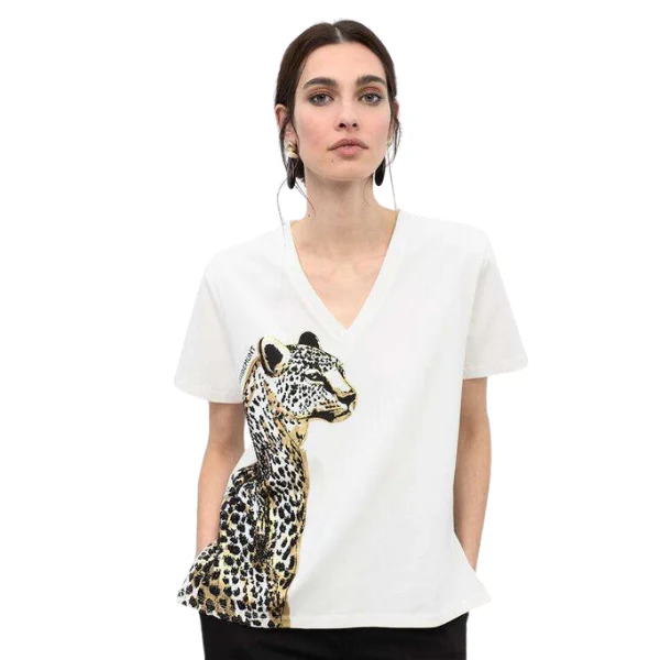 CAMISETA LOLA CASADEMUNT PICO PIEDRA MUJER