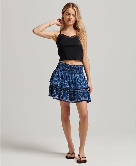FALDA VINTAGE TIERED MINI SUPERDRY MUJER