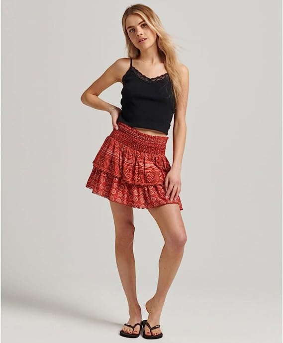 FALDA VINTAGE TIERED MINI SUPERDRY MUJER