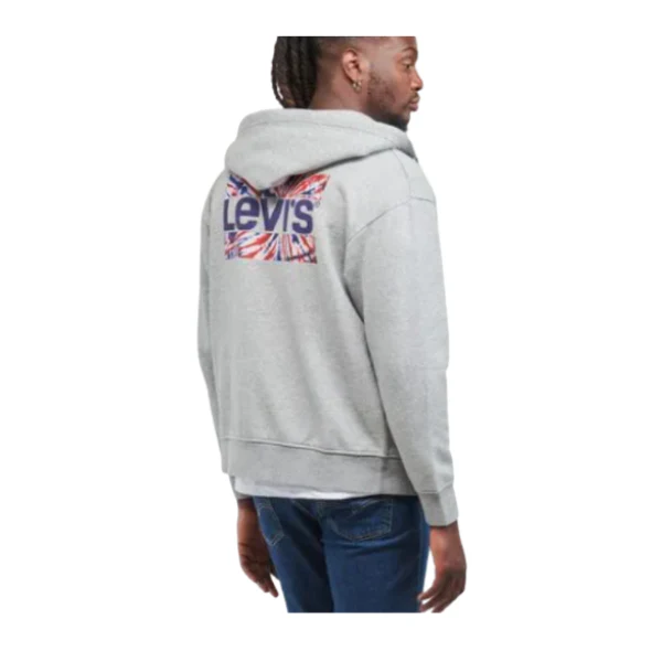 SUDADERA LEVI'S® RELAXED GRAPHIC ZIPUP GREY HOMBRE - Image 3