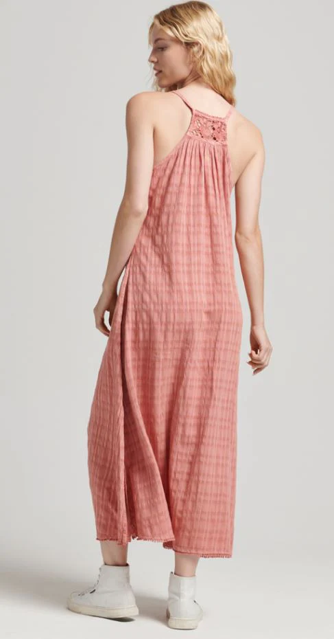 VESTIDO LARGO SUPERDRY DE TIRANTES CON ESCOTE HALTER VINTAGE - Image 2