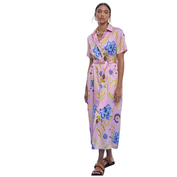 VESTIDO LOLA CASADEMUNT SATEN FLORAL MUJER - Image 2