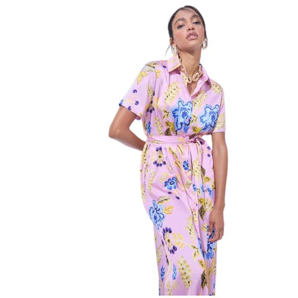 VESTIDO LOLA CASADEMUNT SATEN FLORAL MUJER - Image 3