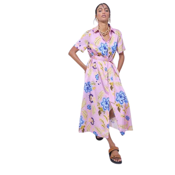 VESTIDO LOLA CASADEMUNT SATEN FLORAL MUJER - Image 4