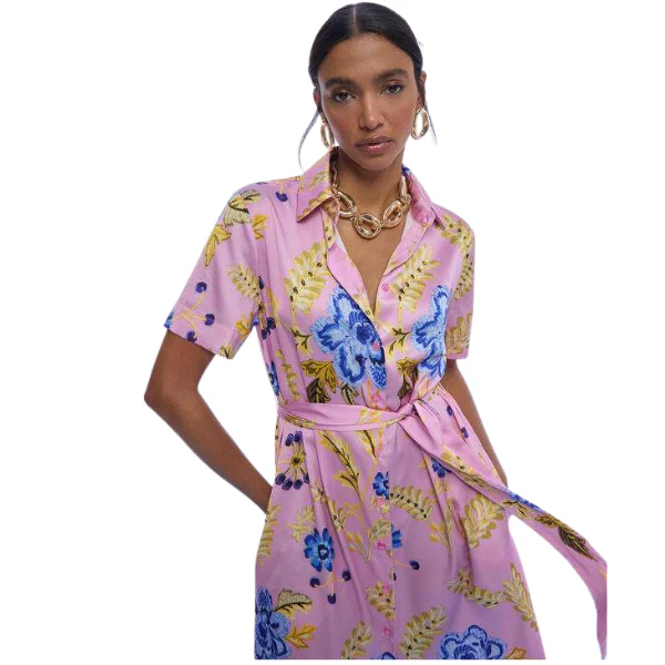 VESTIDO LOLA CASADEMUNT SATEN FLORAL MUJER - Image 5