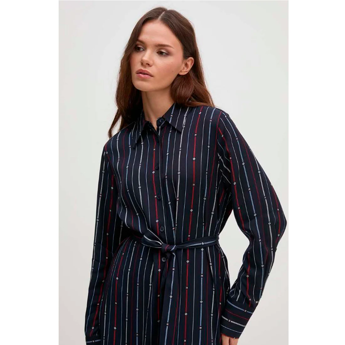 VESTIDO TOMMY HILFIGER FOULARD KNEE MUJER - Image 3