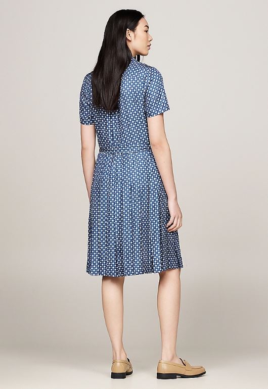VESTIDO TOMMY HILFIGER FOULARD PLEATED MUJER - Image 2