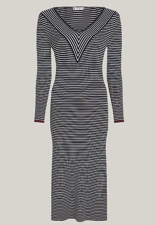 VESTIDO TOMMY HILFIGER MINI STRIPES RIB MUJER - Image 3