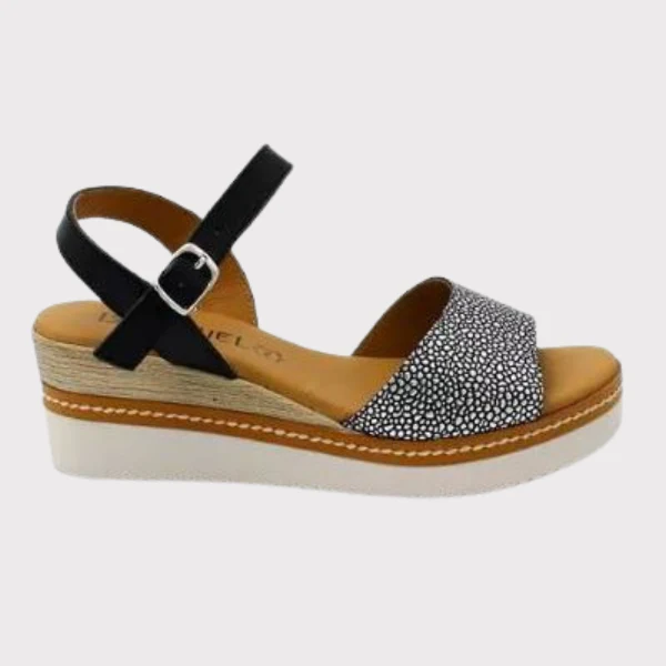 ZAPATO ISSA MIEL CUÑA  PIEL MUJER