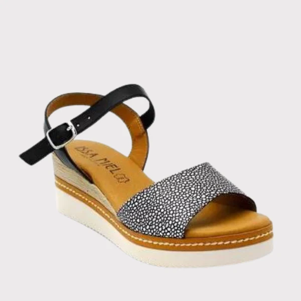 ZAPATO ISSA MIEL CUÑA  PIEL MUJER - Image 2