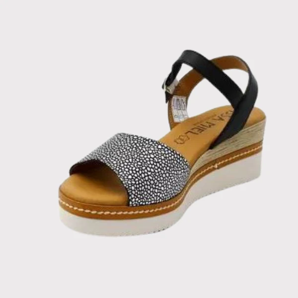 ZAPATO ISSA MIEL CUÑA  PIEL MUJER - Image 3