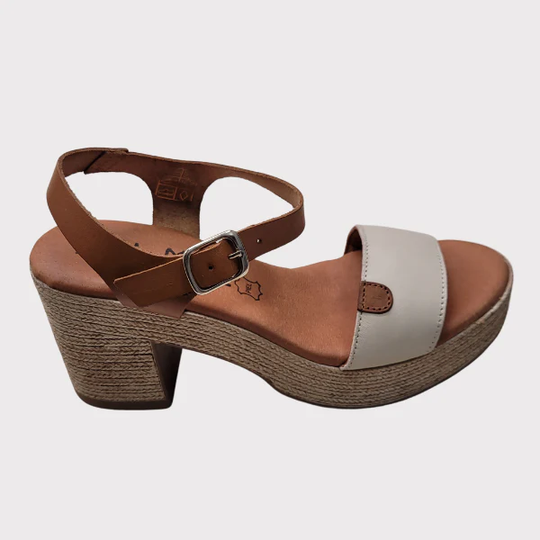 ZAPATO ISSA MIEL TACON YUTE PIEL MUJER